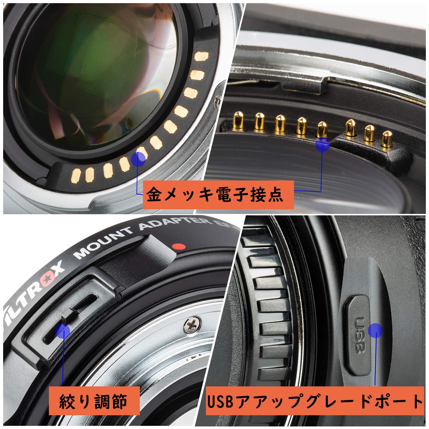 Amazon | VILTROX マウントアダプター EF-M2Ⅱ 0.71X レンズ変換
